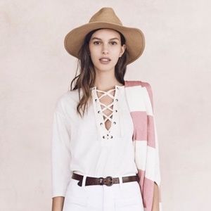 Madewell Libra Lace-Up Tee